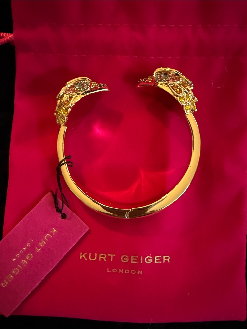 Kurt Geiger Gold EagleHead Cuff Bracelet